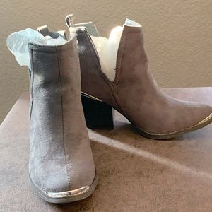Journey and Crew Grey Ankle Boots